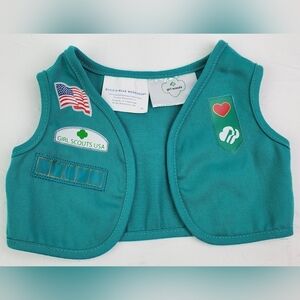 Build-A-Bear BABW Girl Scout Green Uniform Vest Costume NO NUMBERS - GUC